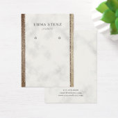 グリッター金ゴールド白大理石·イヤリングディスプレイ (デスク)