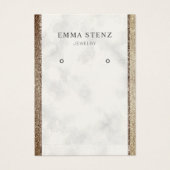 グリッター金ゴールド白大理石·イヤリングディスプレイ (正面)