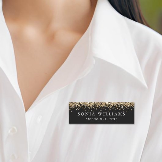 グリッター金ゴールド美しい事業プロフェッショナル 名札