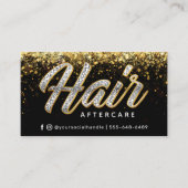 グリッター金ゴールド輝く後ケアカード 名刺 (正面)