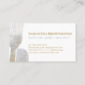 グリッター金ゴールド銀ペストリーベーカリー調理師 名刺 (裏面)