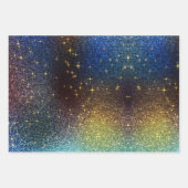 グリッター金ゴールド、シルバー ラッピングペーパーシート (正面)