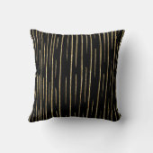 グリッター金ゴールド&ブラックストライプの クッション (裏面)