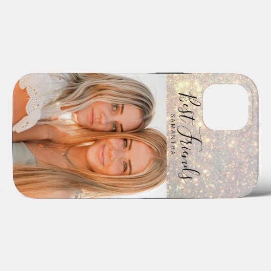 グリッター金ゴールド |友だち最高ののプレゼント Case-Mate iPhoneケース (裏面 (横))