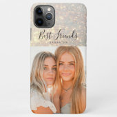 グリッター金ゴールド |友だち最高ののプレゼント iPhoneケース (裏面)