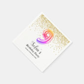 グリッター金ゴールド、黄金の輝き9th スタンダードカクテルナプキン (角)