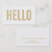 グリッター金ゴールドHello通話カード コーリングカード (正面/裏面)