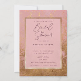 グリッター金属バラ金ゴールドブライダルシャワー 招待状