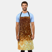 グリッター金色の光 エプロン (着用した状態)