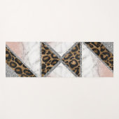 グリッター銀きらめく大理石グリッターヨガマット ヨガマット (正面(横))