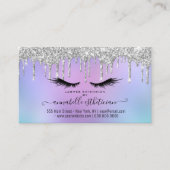 グリッター銀まつ毛エクステンションアポイントメント 名刺 (正面)