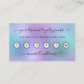 グリッター銀まつ毛エクステンションロイヤリティ 名刺 (裏面)