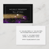 グリッター銀河系ブラシストローク名刺 名刺 (正面/裏面)