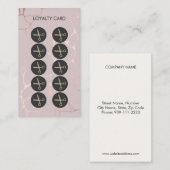 グリッター鋏バラ金ゴールド大理石ロイヤリティカード ロイヤリティカード (正面/裏面)