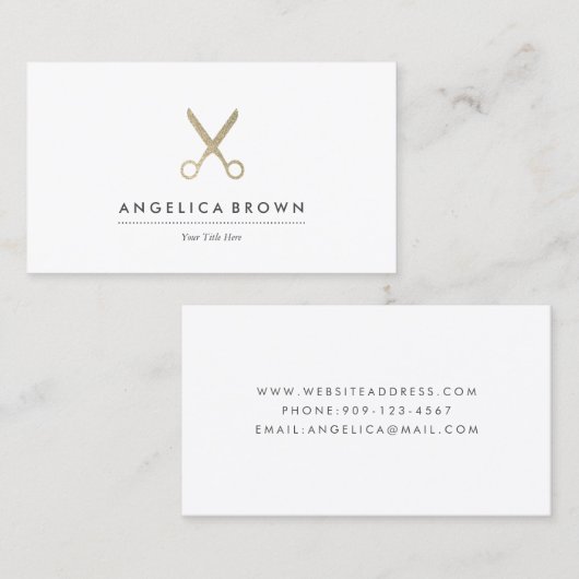 グリッター鋏 名刺 (正面/裏面)