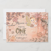 グリッター離れスウィンター秋妖精パーティの招待状 招待状 (正面)