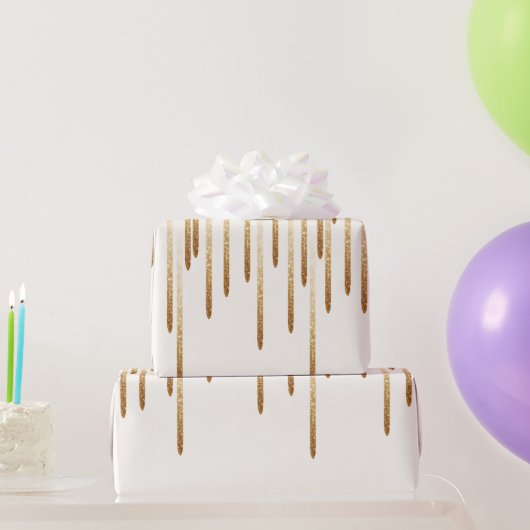 グリッター雨包み紙 ラッピングペーパー (パーティーギフト)