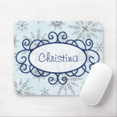 グリッター雪片マウスパッド マウスパッド (マウス)