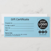 グリッター雪片金ゴールドギフトボックスブルーギフトカード (裏面)