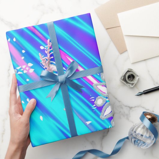 グリッター雪 ラッピングペーパー (ギフト)