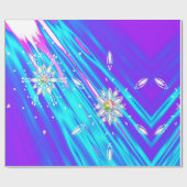 グリッター雪 ラッピングペーパー (フラット)