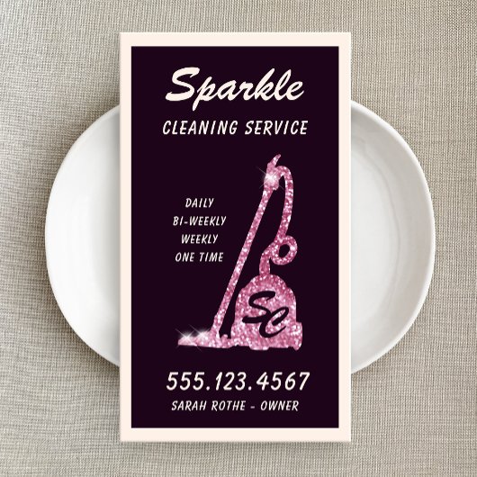 グリッター電気掃除機、清掃サービス呼出し コーリングカード