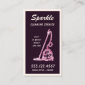 グリッター電気掃除機、清掃サービス呼出し コーリングカード (正面)