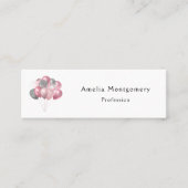 グリッター風船ピンクとシルバー スキニー名刺 (正面)