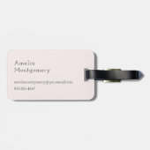 グリッター風船ピンクとシルバー ラゲッジタグ (裏面横)