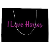 グリッター馬好き抱き枕 ラージペーパーバッグ (裏面)