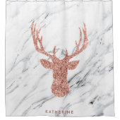 グリッター鹿 シャワーカーテン (正面)