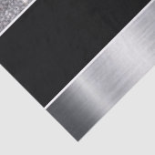 グリッター黒い銀製パターンプリントのデザイン 薄葉紙 (詳細)