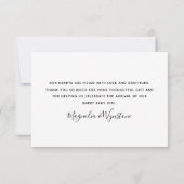 グリッター3フォトコラージュ新生児 サンキューカード (裏面)