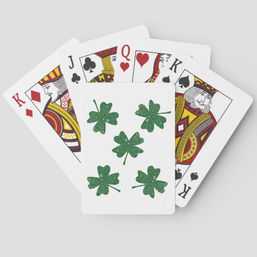 グリッター4リーフクローバー トランプ (裏面)