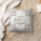 グリッター60周年結婚装飾用クッション クッション (ブランケット)