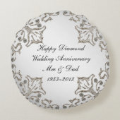 グリッター60結婚周年記念 ラウンドクッション (裏面)