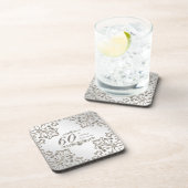 グリッター60thダイヤモンド結婚のアニバーサリーコースター コースター (右側)