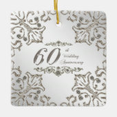 グリッター60th結婚ダイヤモンドオーナメント セラミックオーナメント (正面)