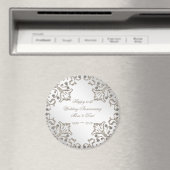 グリッター60th結婚ダイヤモンド周年磁石 マグネット (インサイチュ (食洗機))