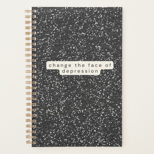 グリッター_うつ病の顔を変更する プランナー手帳 (正面)