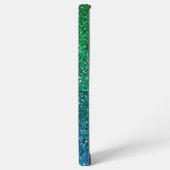 グリッター きらきら 明るい 緑 青 カスタマイズ 名前  SAMSUNG GALAXYケース (左側面)