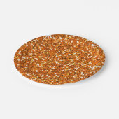 グリッター|のオレンジ ペーパープレート (アングル)