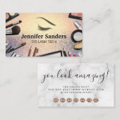 グリッター | まつ毛メイクアップブラシとツール ロイヤリティカード (正面/裏面)