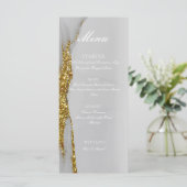 グリッター アルコール インク 手作り ゴールド フラット メニュー (スタンド正面)