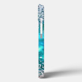 グリッター ガーリー スイート16 スパークル ティール Case-Mate iPhoneケース (裏面 / 左)