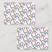 グリッター キャンディー ケーン パターン ノートカード (正面/裏面)