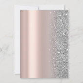 グリッター グリッター ドレス ローズゴールド スイート16 招待状 (裏面)