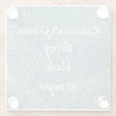 グリッター、コーヒーまたは紅茶の好カスタマイズみ ガラスコースター (裏面)