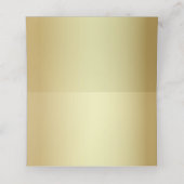 グリッター ゴールドとブラックのウェディング プレイスカード (内部開封)