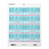 グリッター＆シャイン グラデーション ティール/ピンク ID673 ラベル (フルシート)